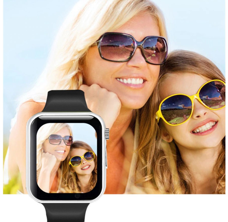 Square Dial Smart Watch with Camera