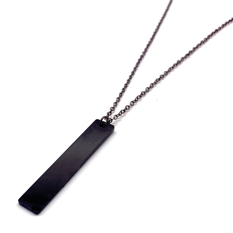 Black Rectangle Shaped Pendants for Men