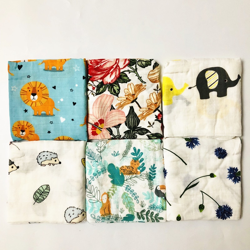 Multipurpose Plants Animals Fruits Printed Baby Blanket