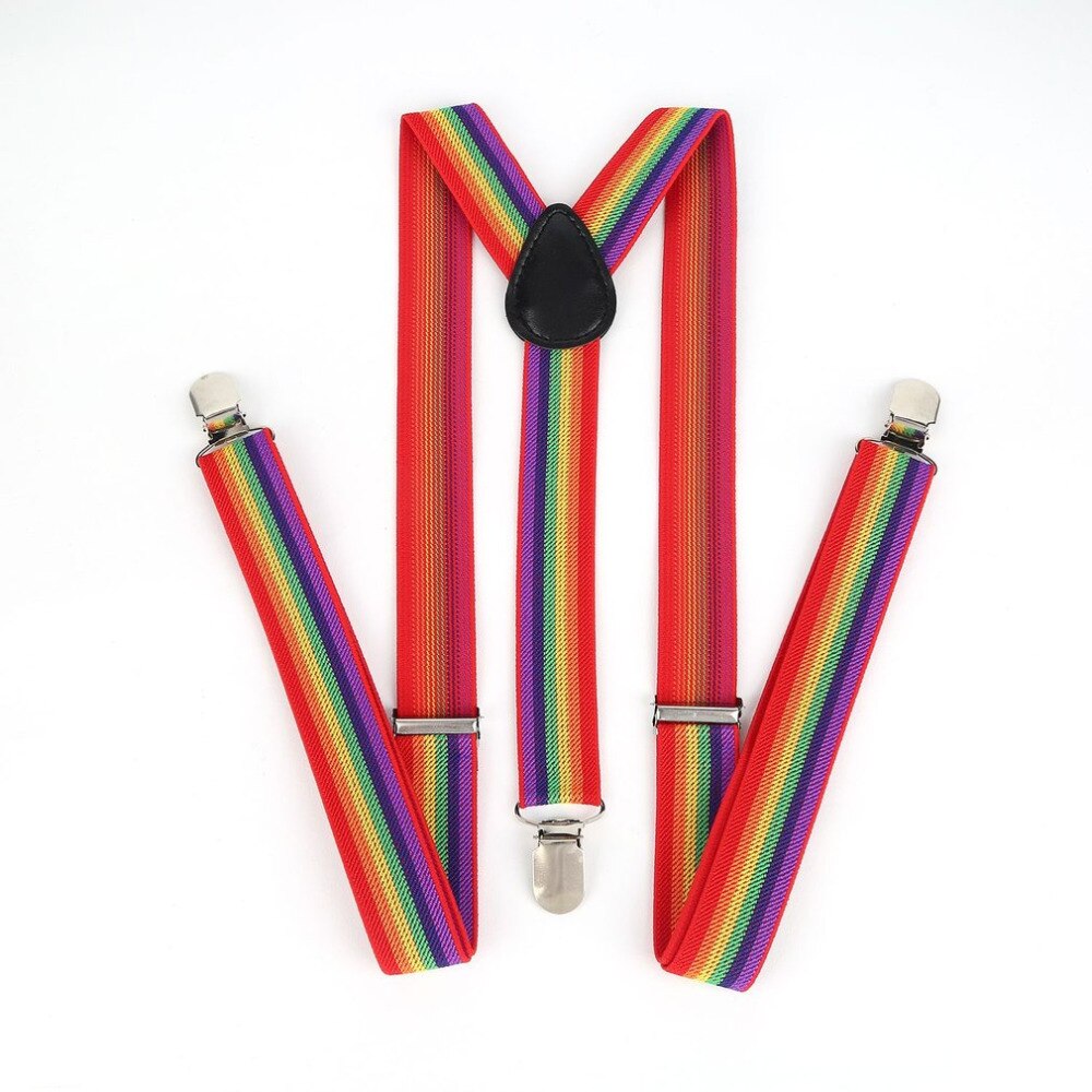 Men's Colorful Elastic Suspenders
