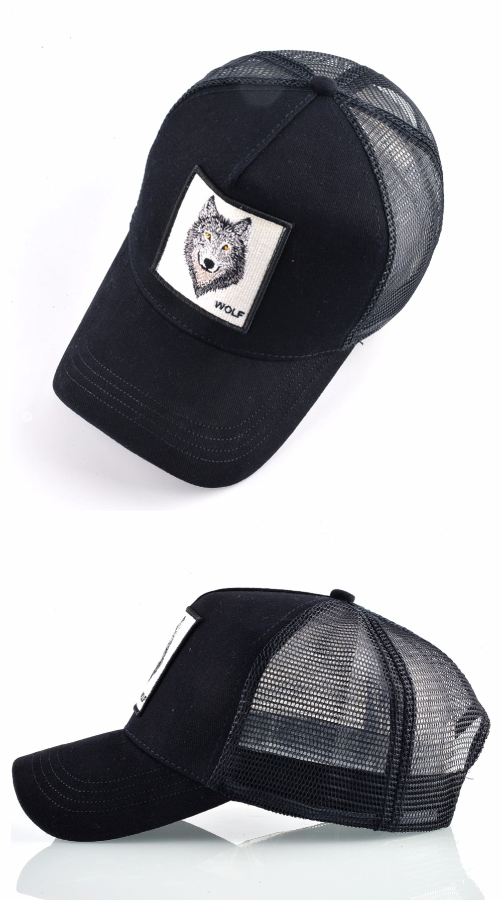 Breathable Mesh Trucker Cap with Animal Patch