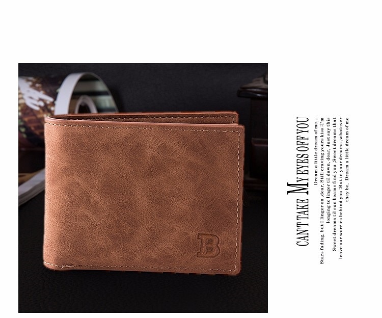 Small Thin Men's Wallet with Coin Bag