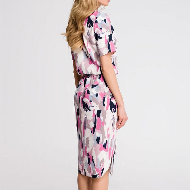 Women's V-Neck Floral Printed Dress