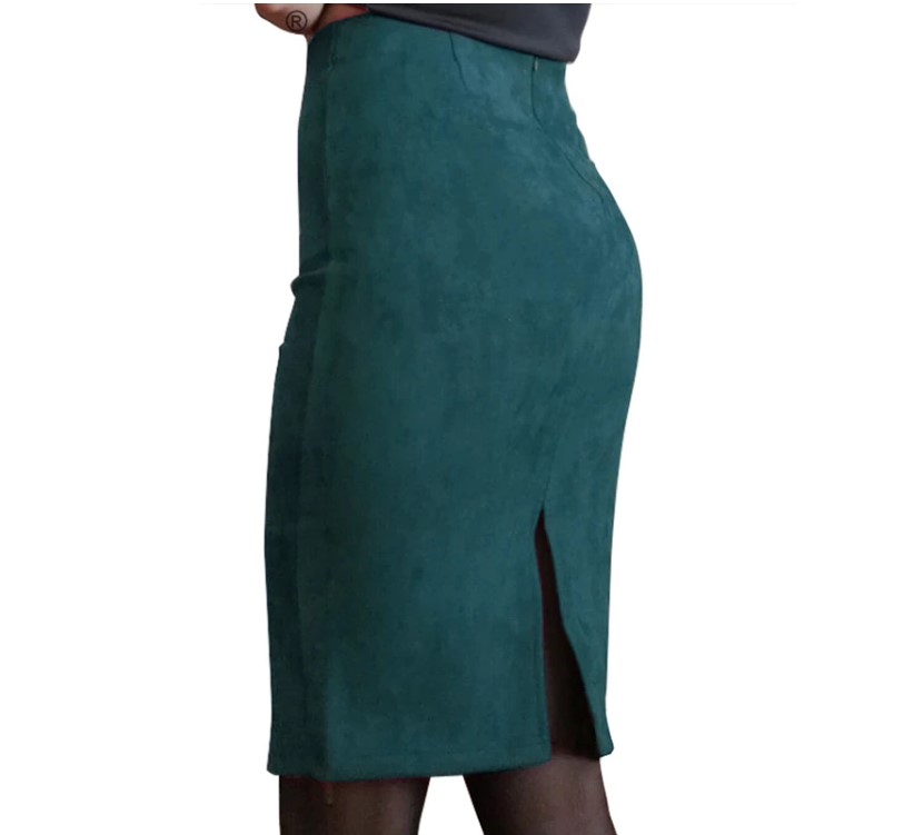 Women's Eco-Suede Pencil Skirt