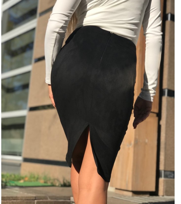 Women's Eco-Suede Pencil Skirt
