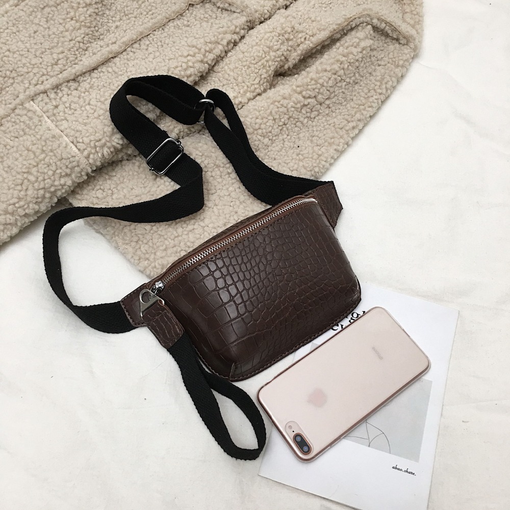 Crocodile Patterned Waist Bags