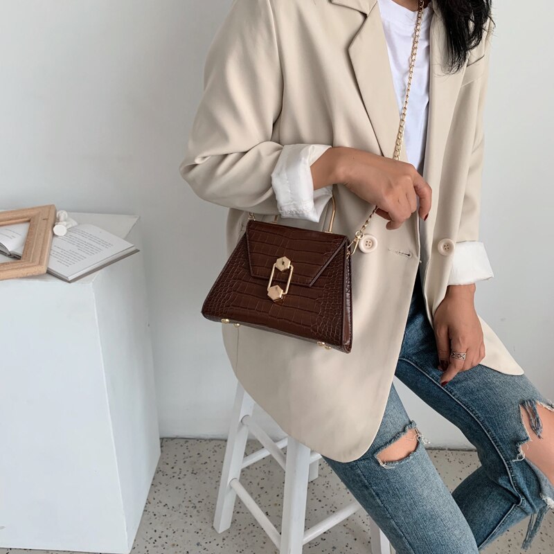 Stone Patterned Women's Crossbody Bags