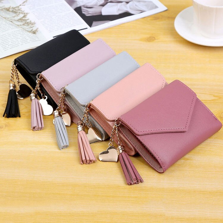 Women's Compact Wallet with Tassel