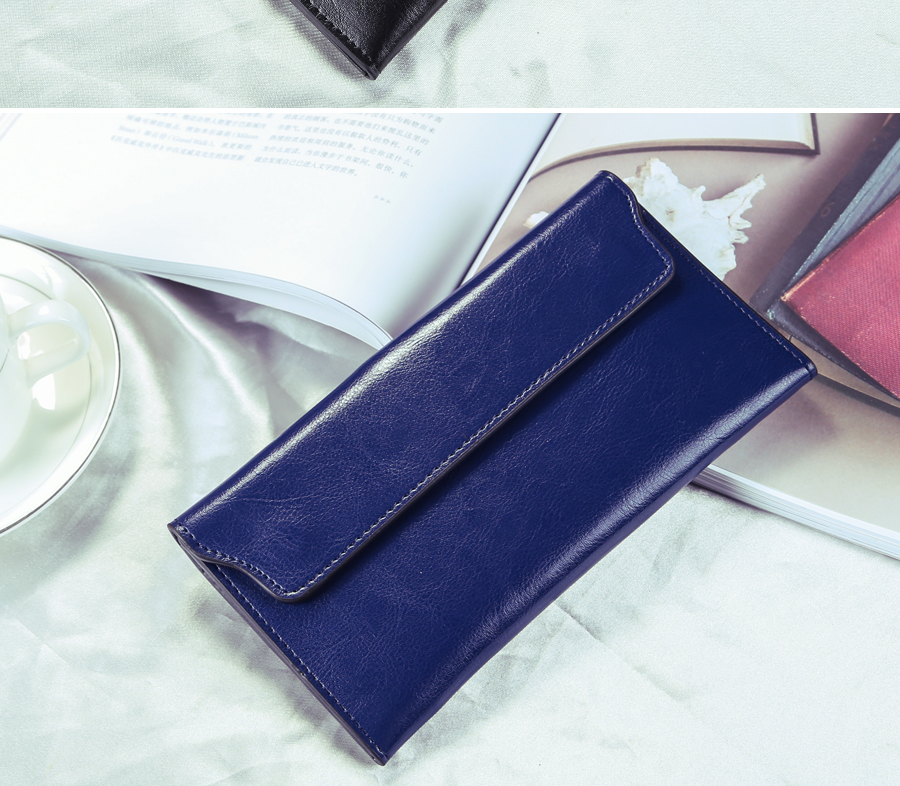 Women's Colorful Leather Envelope Shaped Wallet