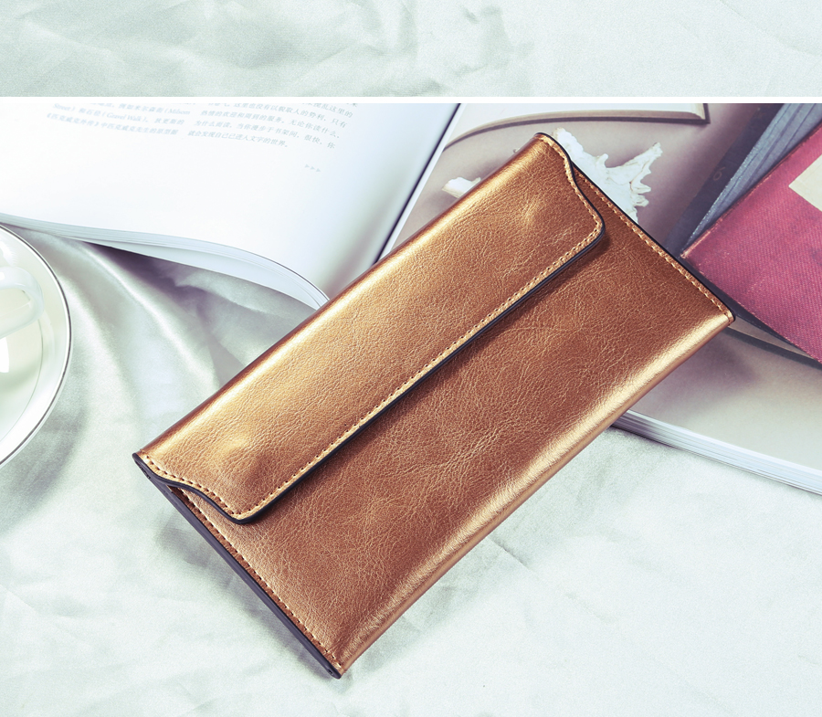 Women's Colorful Leather Envelope Shaped Wallet