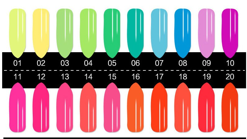 Women's Glow Light Neon Nail Polish
