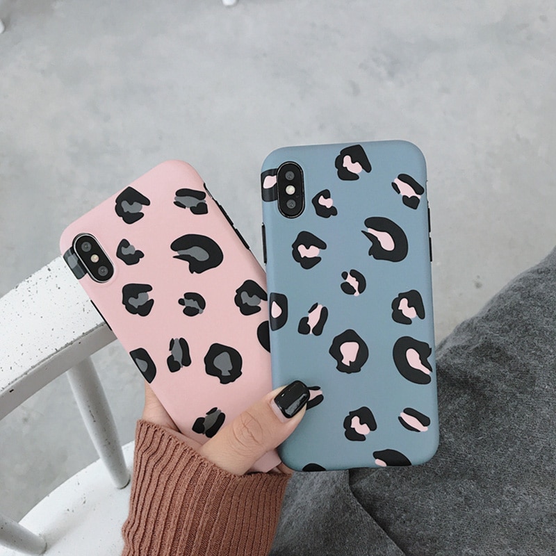 Leopard Patterned Soft Phone Case for iPhone