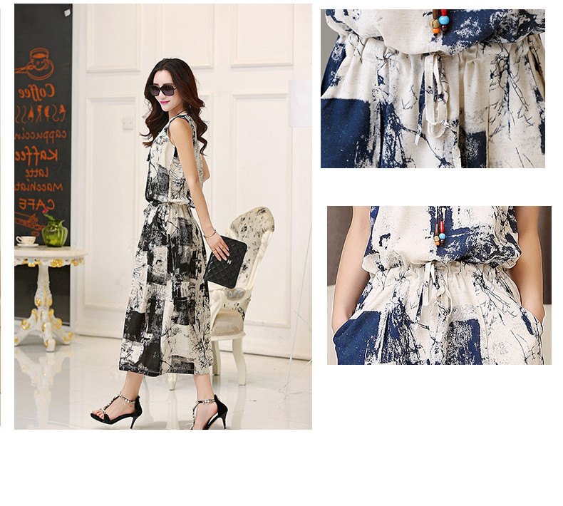 Cute Vintage Summer Long Cotton Women's Dress