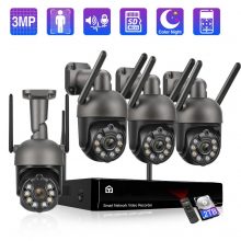 8CH 3MP Wireless Security Camera Kit Wifi PTZ IP Camera Outdoor Auto Tracking Two-way Audio Full Color Night CCTV Video 8CH 3MP Wireless Security Camera Kit Wifi PTZ IP Camera Outdoor Auto Tracking Two-way Audio Full Color Night CCTV Video