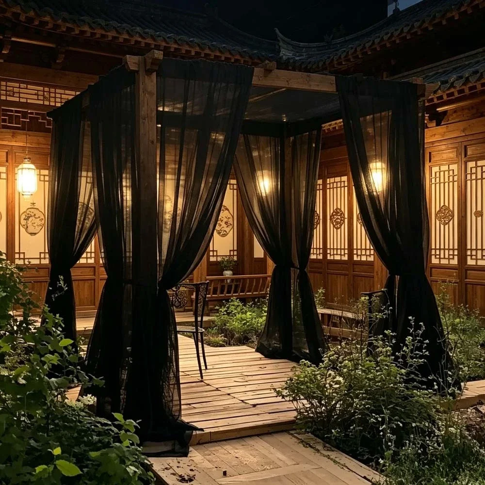 1PC Portable Outdoor Protection Net Indoor Mosquito Net, Camping Patio Gazebo Anti-Mosquito Insect Proof Mesh Shelter for Garden