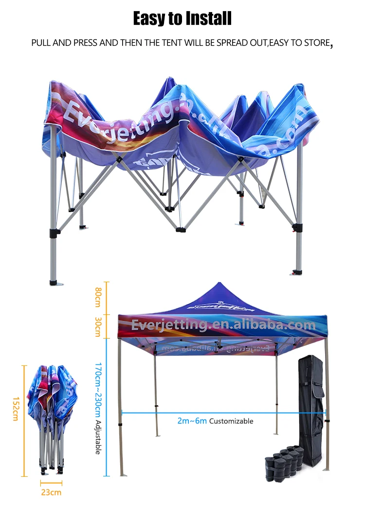 Custom LOGO Printed Outdoor Trade Show Tent Automotive Targeted Exhibition Event Marquee Canopy Quick Pop Up Tent