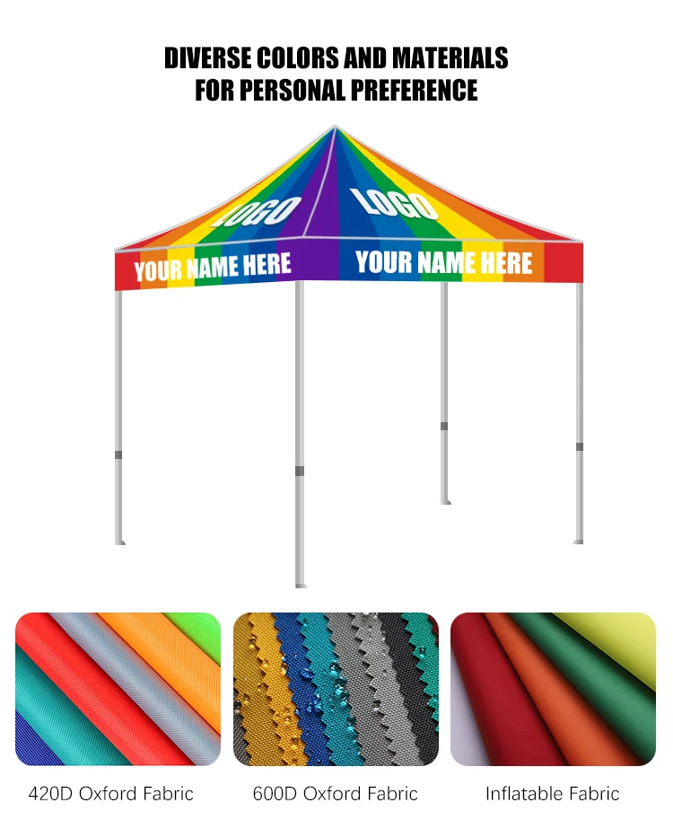 Custom LOGO Printed Outdoor Trade Show Tent Automotive Targeted Exhibition Event Marquee Canopy Quick Pop Up Tent